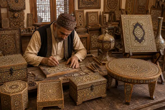 معرق کاری و خاتم کاری در شهر یزد